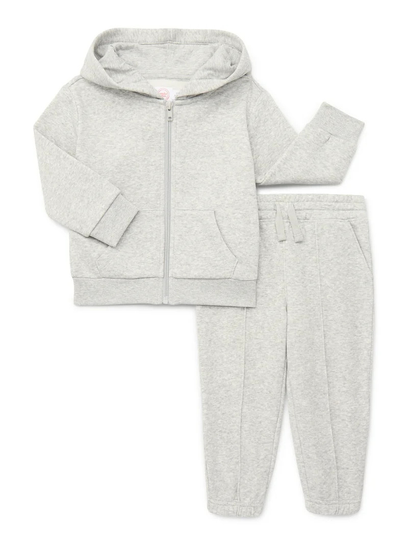 Wonder Nation Toddler Boys Hoodie and Pants Fleece Set, 2-Piece, Sizes 12M-5T | Walmart (US)