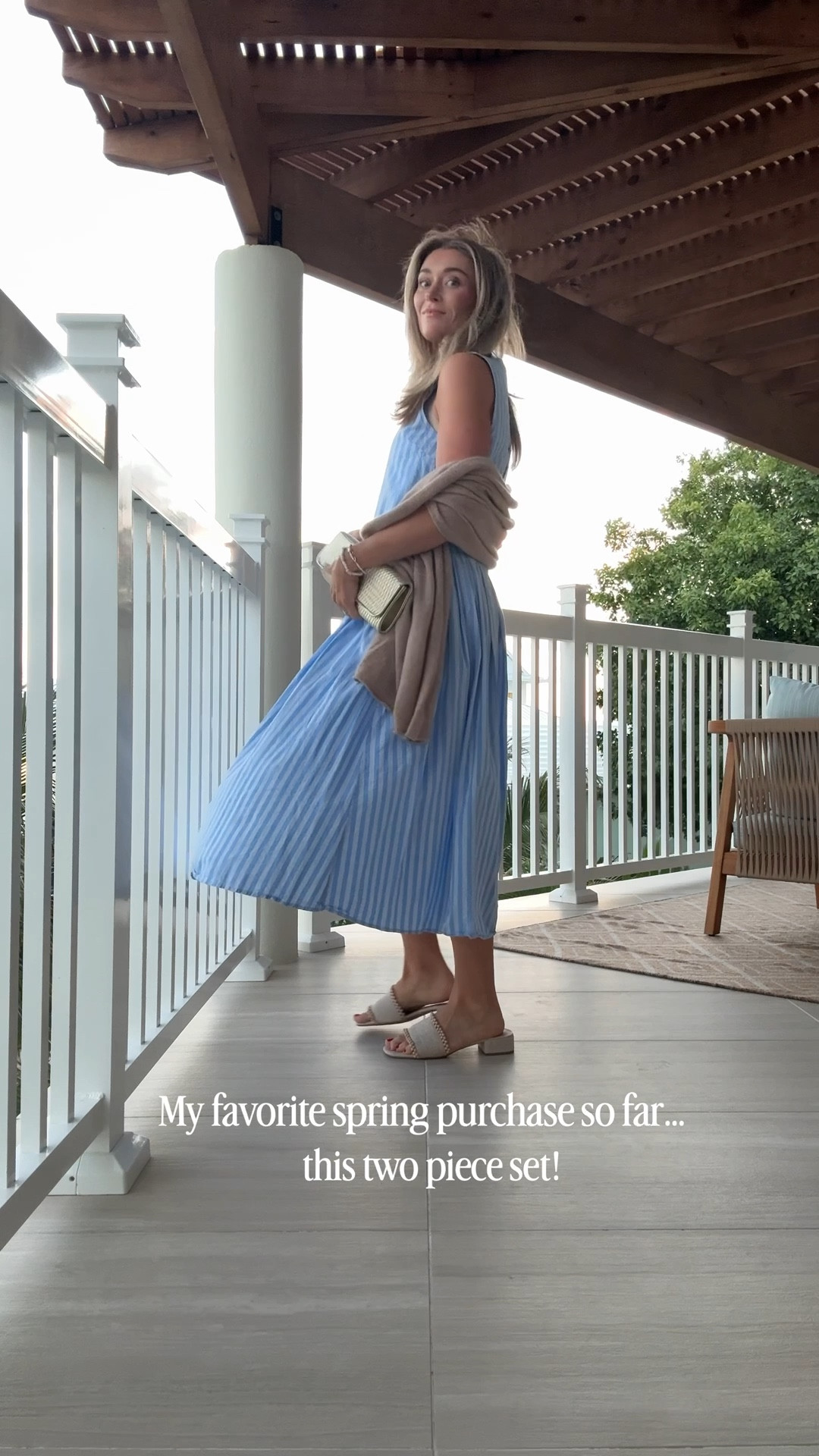 My best-selling item the last two weeks — and honestly for good reason. This blue striped two-piece set is one of those easy outfits that instantly feels put together. I also found it in green, and it can be worn so many ways as separates or together.

It’s lightweight, classic, and perfect for spring and summer days when you want something effortless but still polished. I linked this set plus a similar option from Gap if you’re looking for more color choices.

Everything is linked in my LTK.
Follow along for classic style, everyday outfit ideas, and elevated finds on a real-life budget.

two piece spring set, skirt and top set, striped two piece outfit, spring summer matching set, classic two piece outfit, elevated everyday sets, womens matching outfits, versatile outfit sets, capsule wardrobe spring outfits, classic spring style

#LTKmomlife #LTKootd #LTKdayinmylife