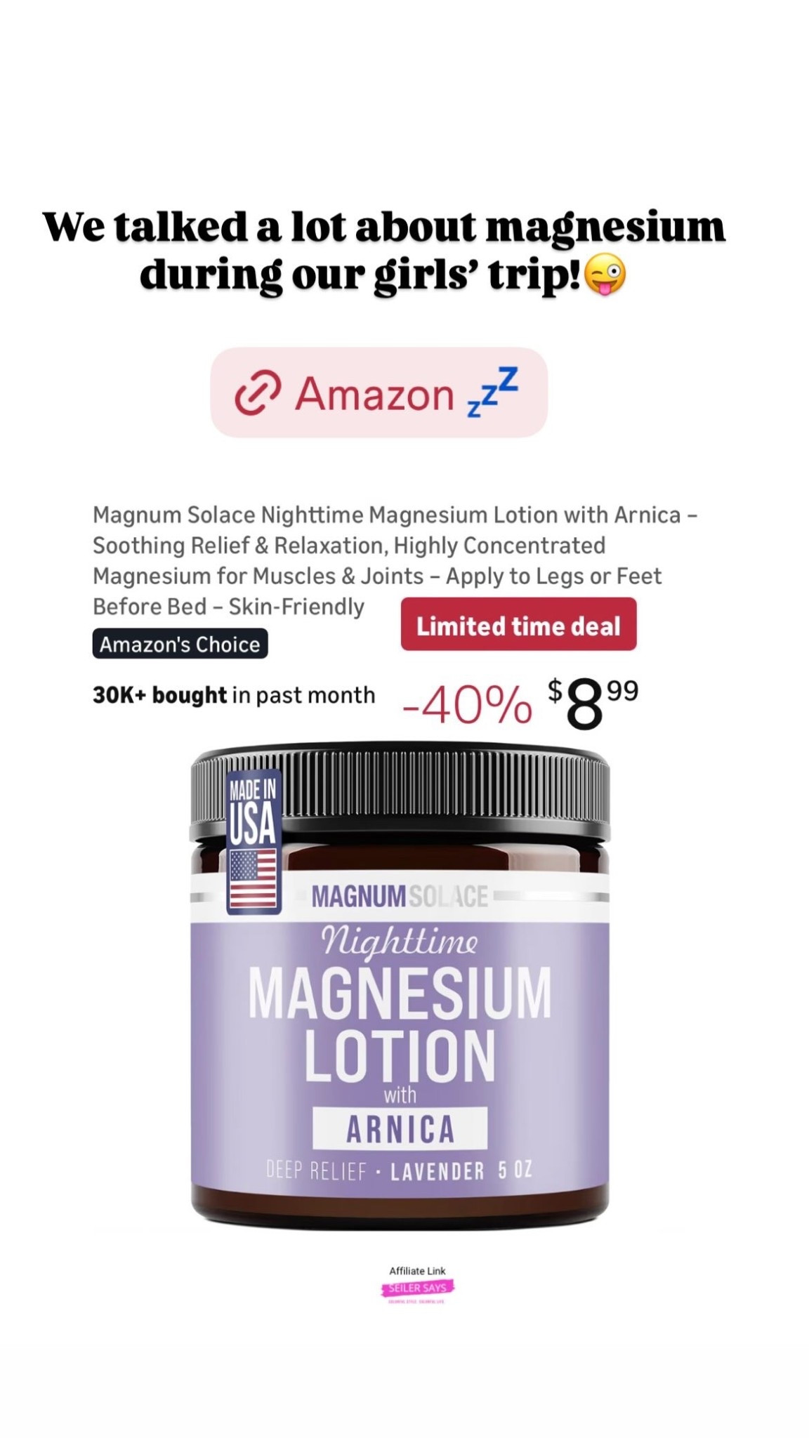 We talked a lot about magnesium during our girls’ trip!😜