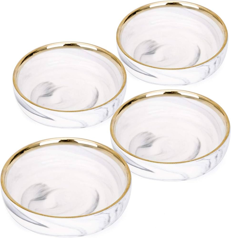 VanEnjoy 3.5 inches Marble Porcelain Side Dish Bowl Seasoning Dishes Soy Dipping Sauce Dishes-Set... | Amazon (US)