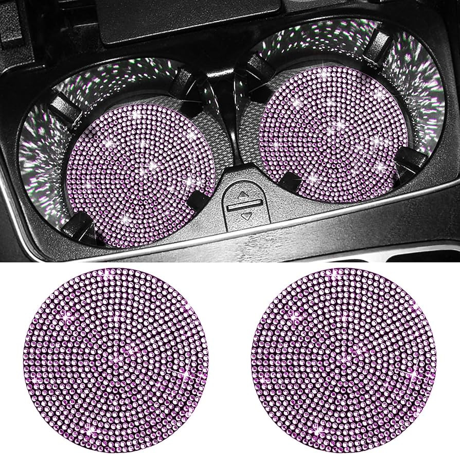 Car Cup Holder Coaster, 2 Pack Fashion Anti-Slip Shockproof Universal Vehicle Cup Holders Coaster... | Amazon (US)