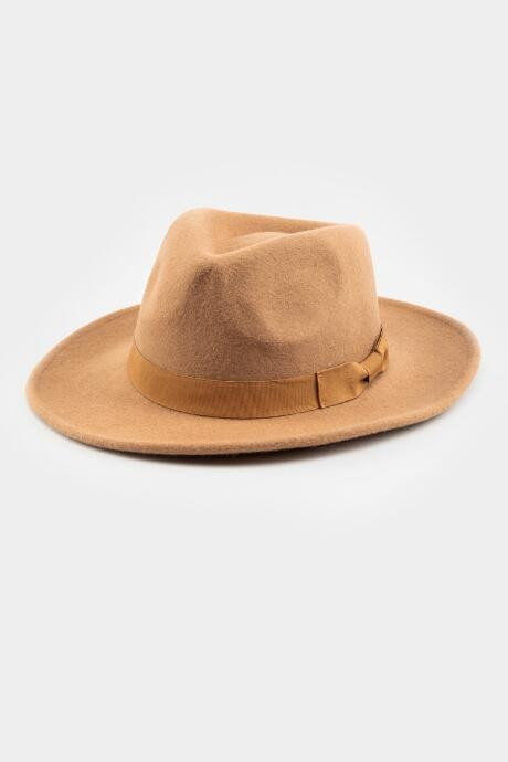 Nina Bow Band Wool Panama Hat - Tan | Francesca’s Collections