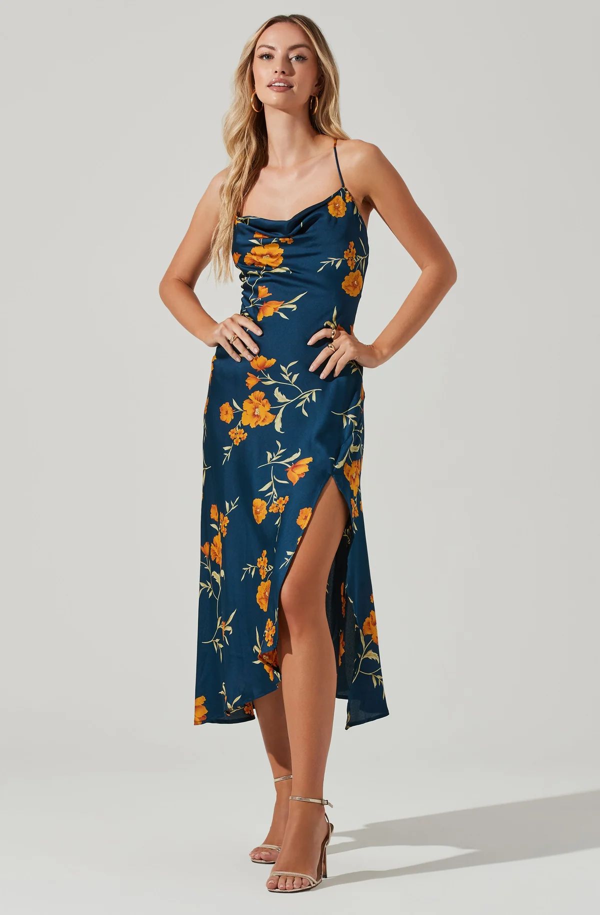 Gaia Floral Midi Dress | ASTR The Label (US)