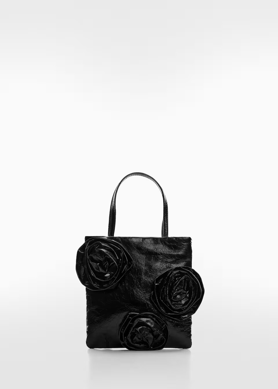 Maxi-flower leather bag -  Women | Mango USA | MANGO (US)