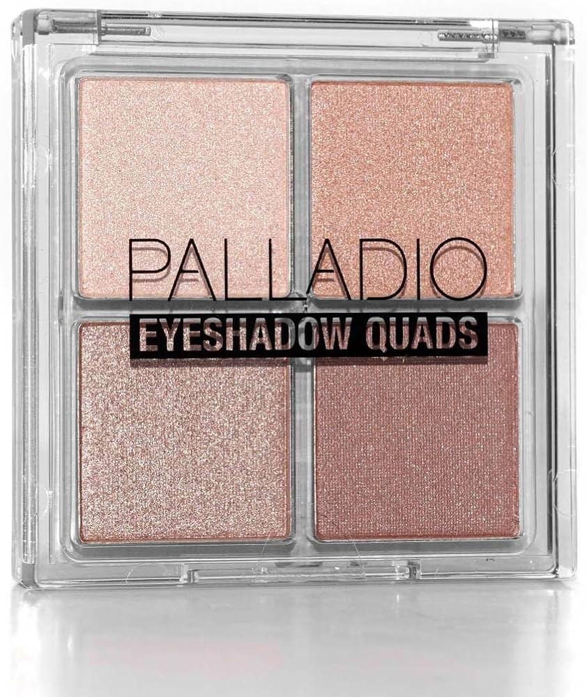 Palladio Eyeshadow Quads, Velvety Pigmented Blendable Matte, Metallic and Shimmer Finishes, Cream... | Amazon (US)