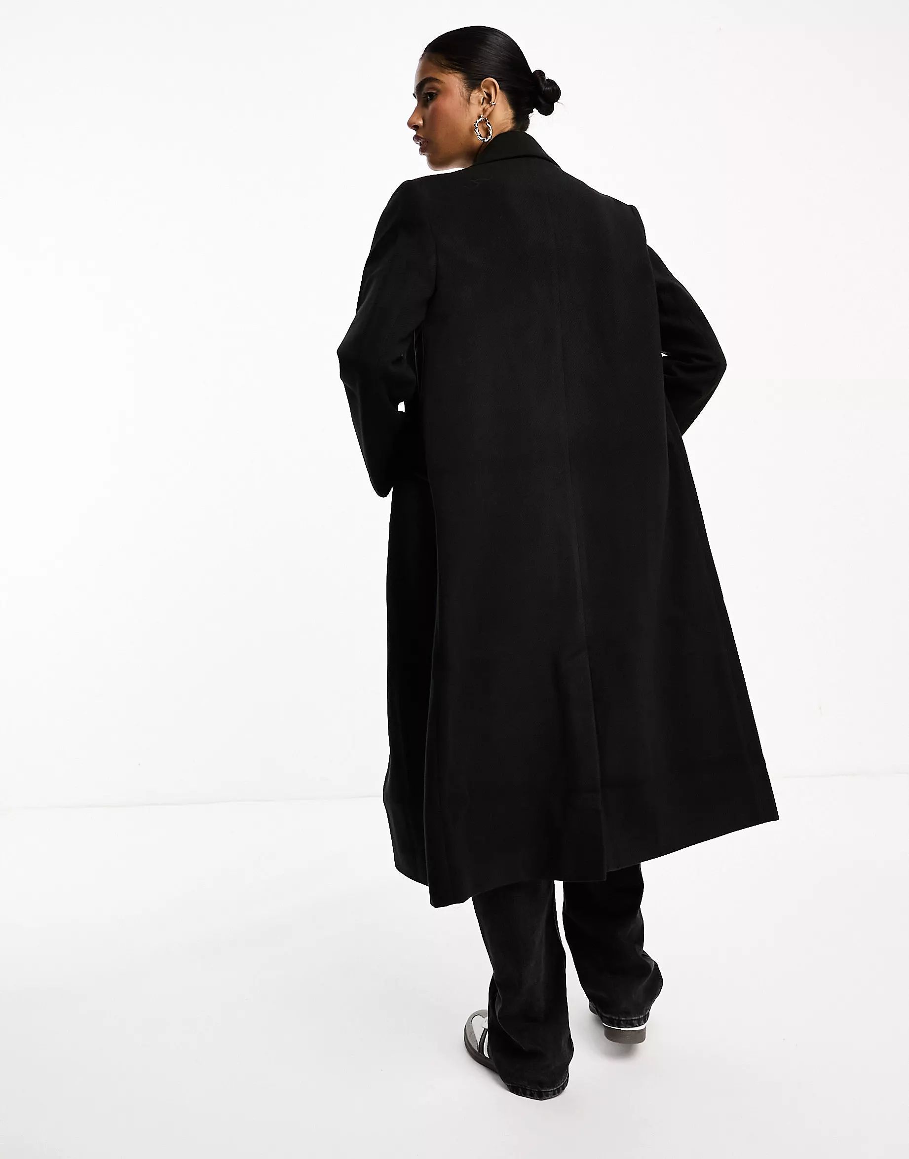 ASOS DESIGN twill dad coat in black | ASOS | ASOS (Global)