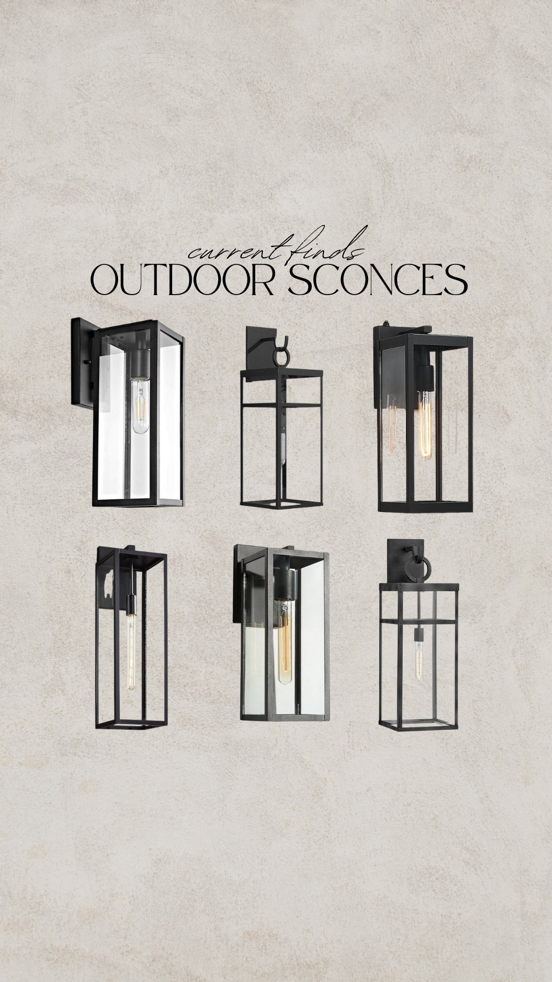 Black wall sconce, outdoor lantern, outdoor lighting, outdoor sconce, outdoor light

#LTKHome #LTKFindsUnder100 #LTKSaleAlert

#LTKHome #LTKSeasonal #LTKSaleAlert