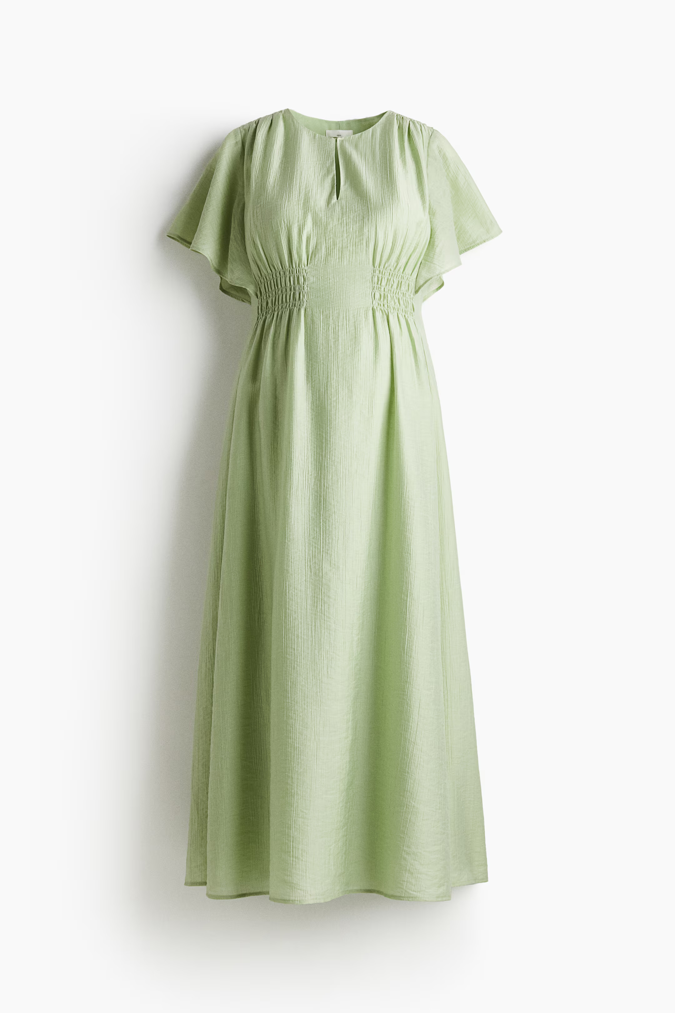 MAMA Long Crinkled Dress - Light green - Ladies | H&M US | H&M (US + CA)