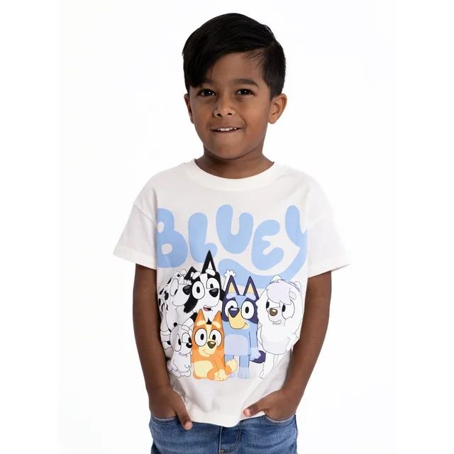 Bluey Toddler Boys or Girls Short Sleeve Crewneck T-Shirt, Sizes 2T-5T | Walmart (US)