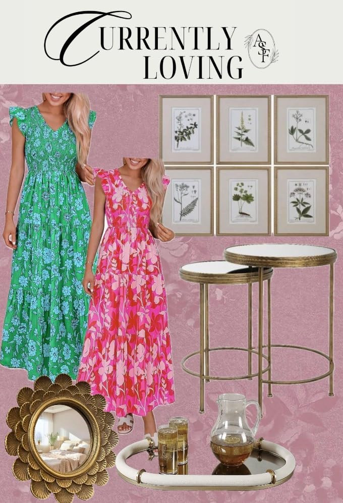 Loving these floral dresses and chic wall art perfect for a cozy Southern home. #HomeInspo #Flora... | Amazon (US)