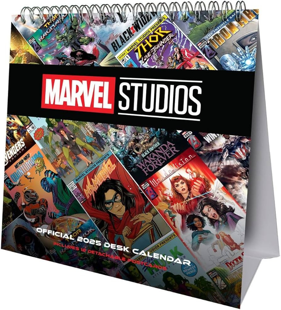 2025 Calendar Marvel Month to View Desk Easel Official Product | Amazon (UK)