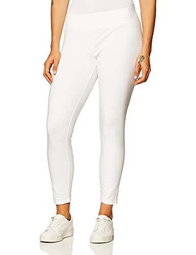 Hue Women's Ultra Skimmer Leggings with Wide Waistband White XL | Amazon (US)