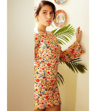 x The Nat Note Clementina Embroidered Floral Mesh Mini Dress | Dillard's