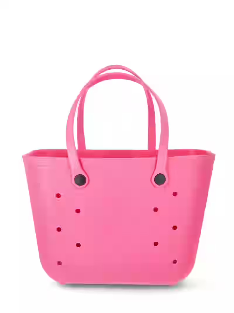 Women's Color Me Summer Molded Tote Bag, Fuchsia Burst | Walmart (US)