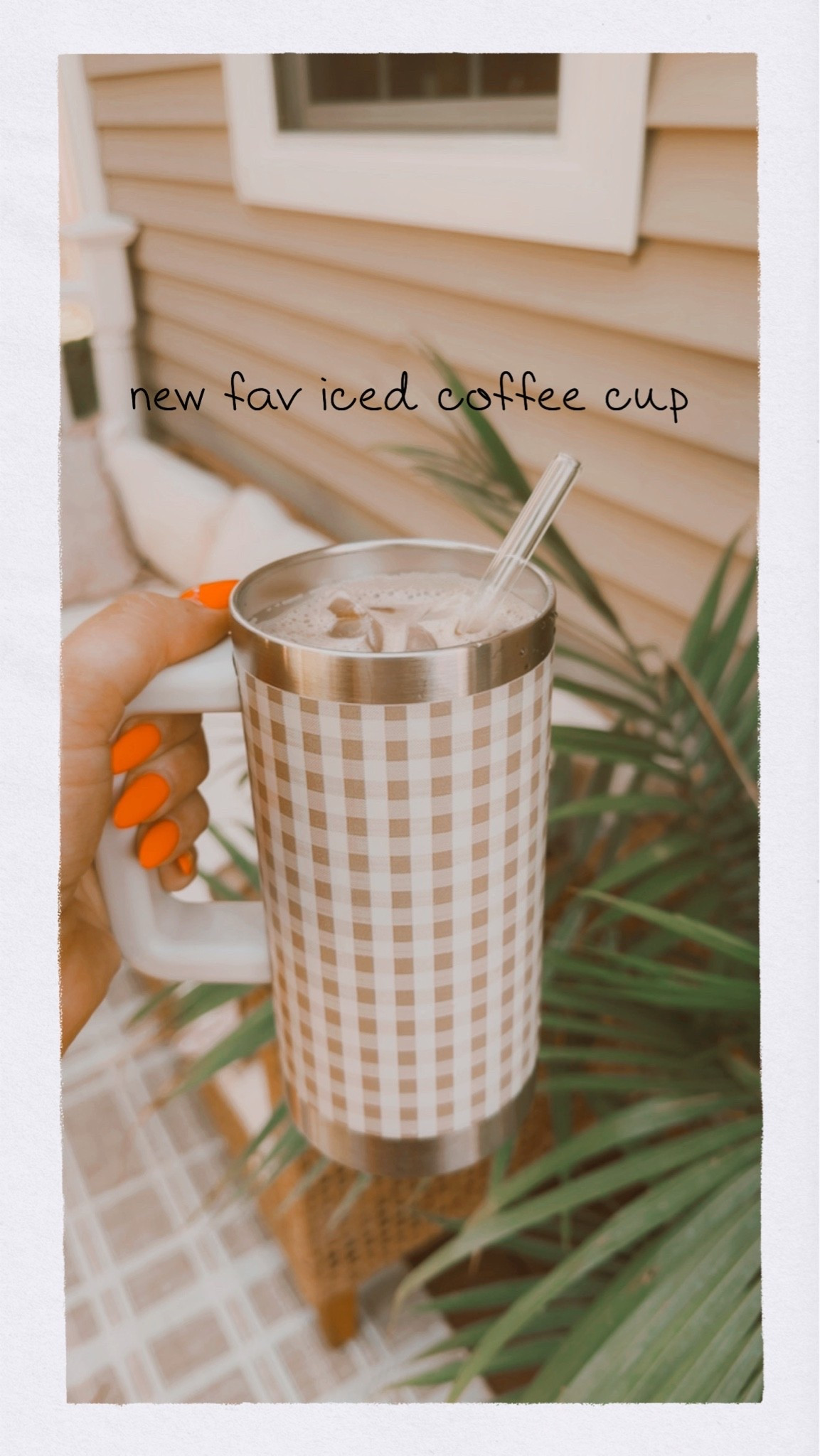 ✨ My new favorite iced coffee cup. The neutral gingham print had me immediately, and it’s been coming with me everywhere. Cute and actually keeps my coffee cold for hours. ☕️🤎

#CoffeeLover #NeutralAesthetic #HomeStyle #DailyFavorites

#LTKmomlife #LTKdayinmylife #LTKmorningroutine