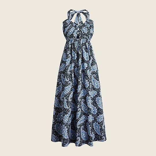 Collection halter cutout dress in Ratti® Pacific paisley | J. Crew US