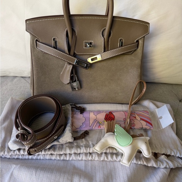 Top handle suede bag | Poshmark