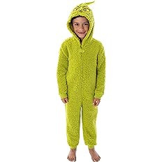 Dr. Seuss The Grinch Who Stole Christmas Matching Family Costume Pajama Sherpa Union Suit - Adult... | Amazon (US)