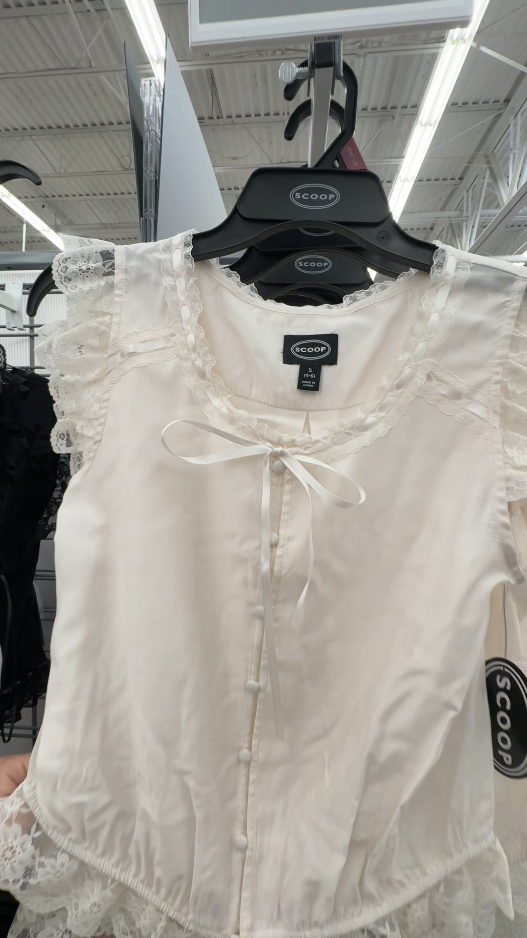 The prettiest little lace top! Available in black too! | Walmart Finds  

 #LTKdayinmylife #LTKgrwm #LTKootd