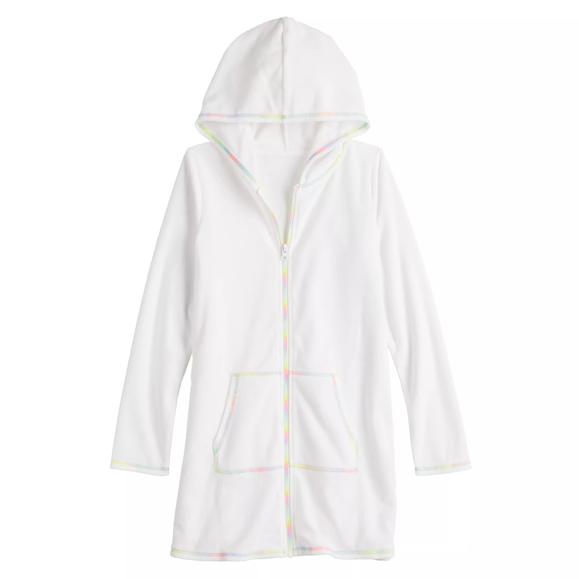 Girls 4-18 Breaking Waves Long Sleeve Terry Swimsuit Cover-Up in Regular & Plus Size | Kohl's