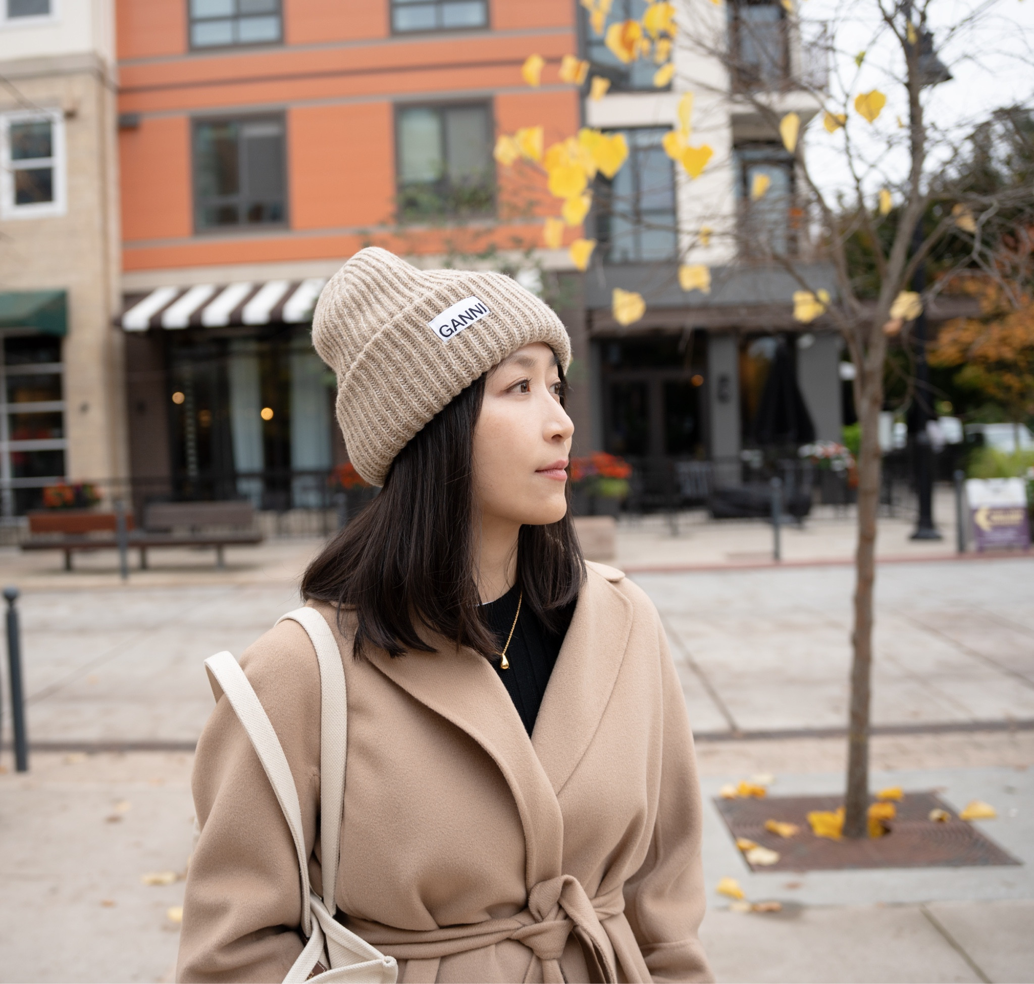 GANNI - Beige Ribbed Beanie curated on LTK