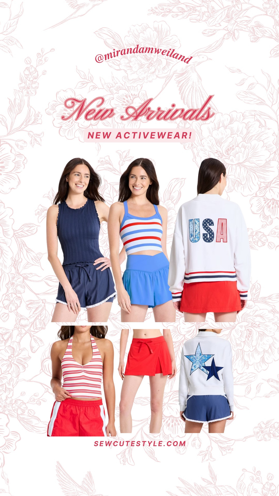 Red white + blue but make it chic 🇺🇸 The cutest new red white and blue activewear for her! Adorable tennis skirts with built in shorts, matching bra tops, and USA themed sweatshirts. The perfect looks for 4th of July, Memorial Day, or Labor Day. 

Target women’s finds that are equal parts festive + wearable. Outfits for BBQs beach days + everything in between. All under budget + so good for the 4th. Linked for you 🤍

4th of July outfit ideas / patriotic outfits / 4th of July style / women’s activewear / women’s athleisure/ active skirt / tennis skirt / active sweatshirt / ruffle workout tank / workout top / active top / bra top/ Target finds / Target haul / Target shopping / Americana style / Memorial Day / Labor Day @Target 