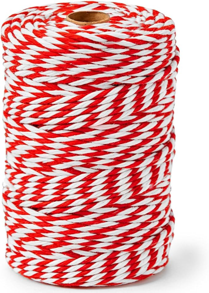 SMART&CASUAL Red and White Cotton Twine, 700 Feet Natural Bakers String for Cooking, Crafts, Gift... | Amazon (US)