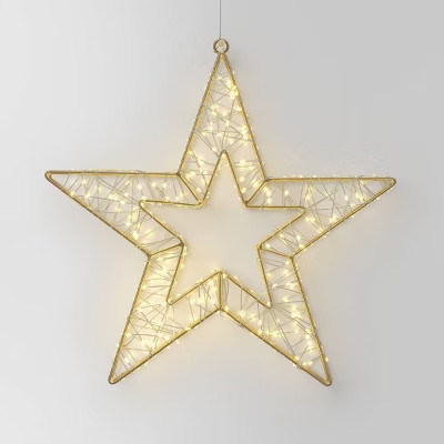 600ct LED High Density Champagne Metal Christmas Hanging Star Twinkling Dew Drop Lights Warm Whit... | Target