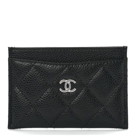 CHANEL Caviar Quilted Card Holder Black | FASHIONPHILE (US)