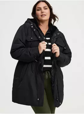 Fur-Lined Puffer Jacket | Torrid (US & Canada)