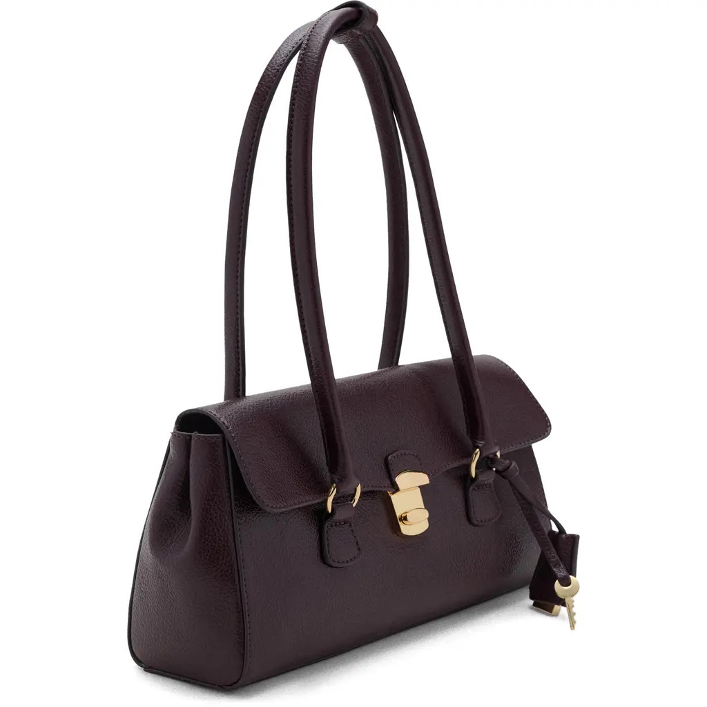 MANGO City Faux Leather Shoulder Bag in Burgundy at Nordstrom | Nordstrom