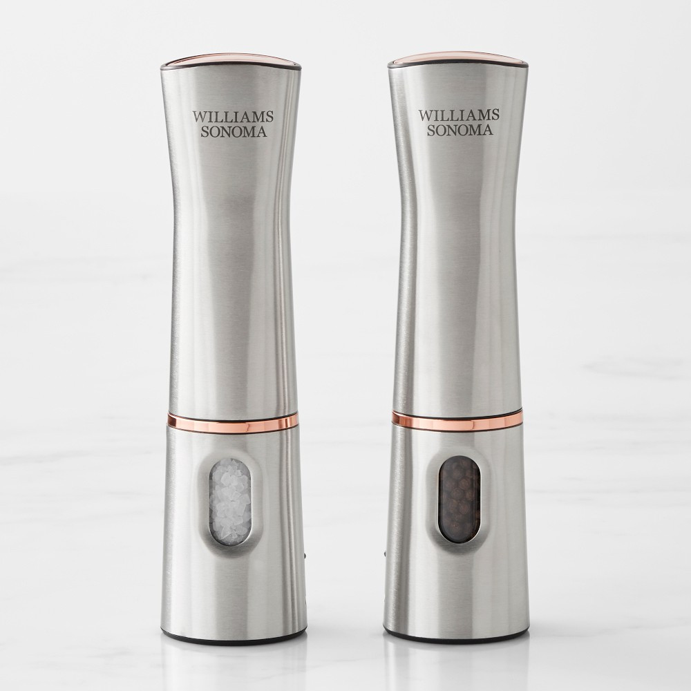Williams Sonoma Signature Rechargeable Electric Salt &amp; Pepper Mills, 8" | Williams-Sonoma