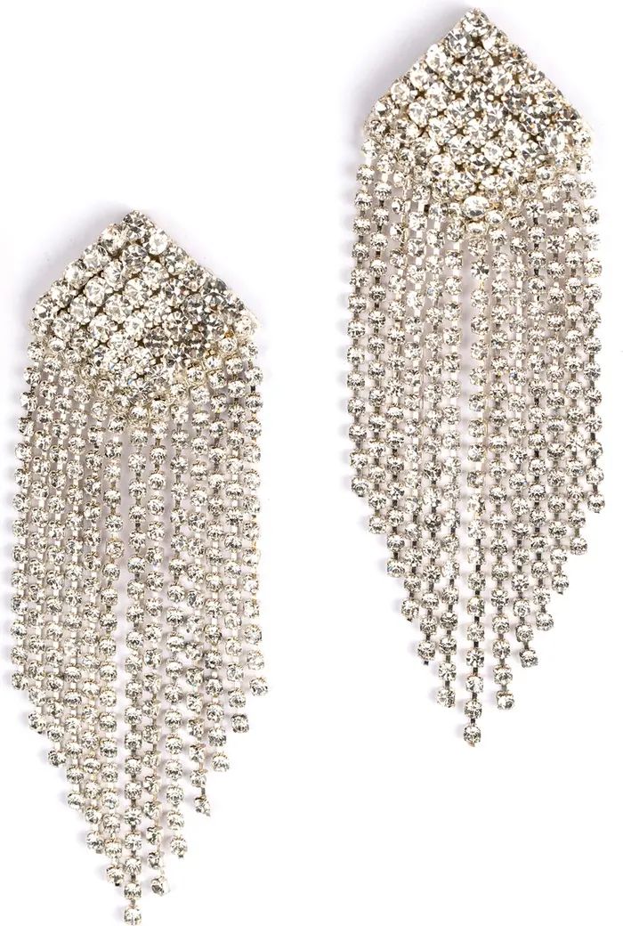 Deepa Gurnani Niomi Crystal Fringe Drop Earrings | Nordstrom | Nordstrom
