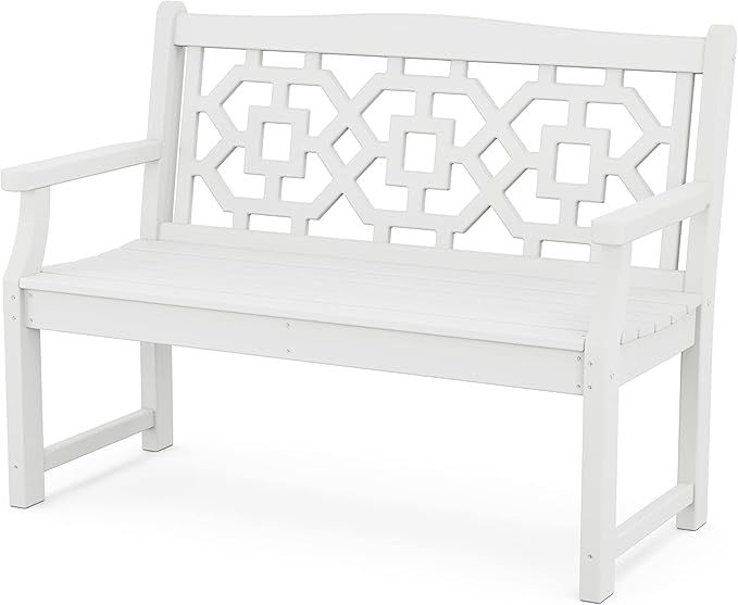 MARTHA STEWART MSTGB481WH Chinoiserie 48" Garden Bench, White | Amazon (US)