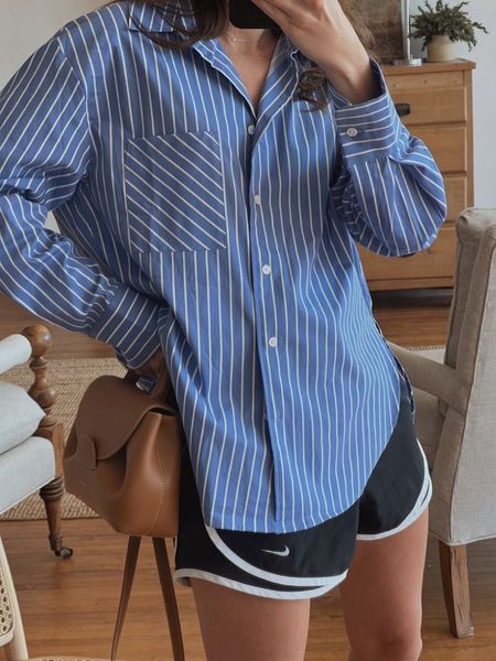 I’m really into contrasting sporty pieces with tailored pieces right now. Wearing an XS in this Reformation button up shirt. 

#LTKunder50 #LTKstyletip #LTKSeasonal