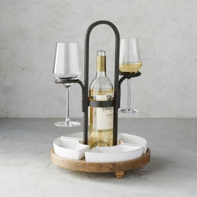 Our convertible wine caddy can carry everything for a cozy night in one trip. Holds your wine and... | Frontgate