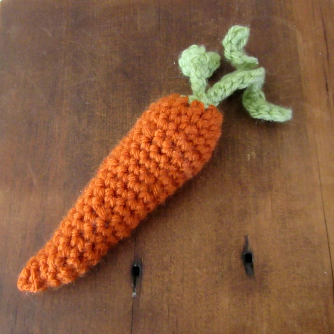 Crochet Carrot Plushie: Handmade Acrylic Easter Basket Stuffer | Etsy (US)
