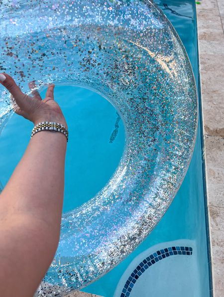 Large clear glitter pool donut float SALE
36 in  
Target finds 
Silver
Iridescent glitter
Pool party 
Favors
Affordable 
Summer
Multiple colors
Adult
Children 


#LTKSummerSales #LTKSwim #LTKSaleAlert