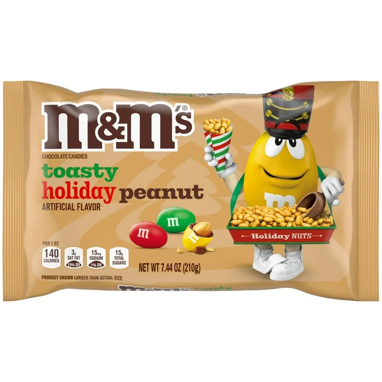 M&M's Toasty Holiday Peanut Chocolate Christmas Candy - 7.44 oz Bag | Walmart (US)