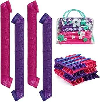 40pcs No Heat Hair Curlers Heatless Spiral Curlers with Styling Hooks 22inch/55cm Magic Hair Roll... | Amazon (US)