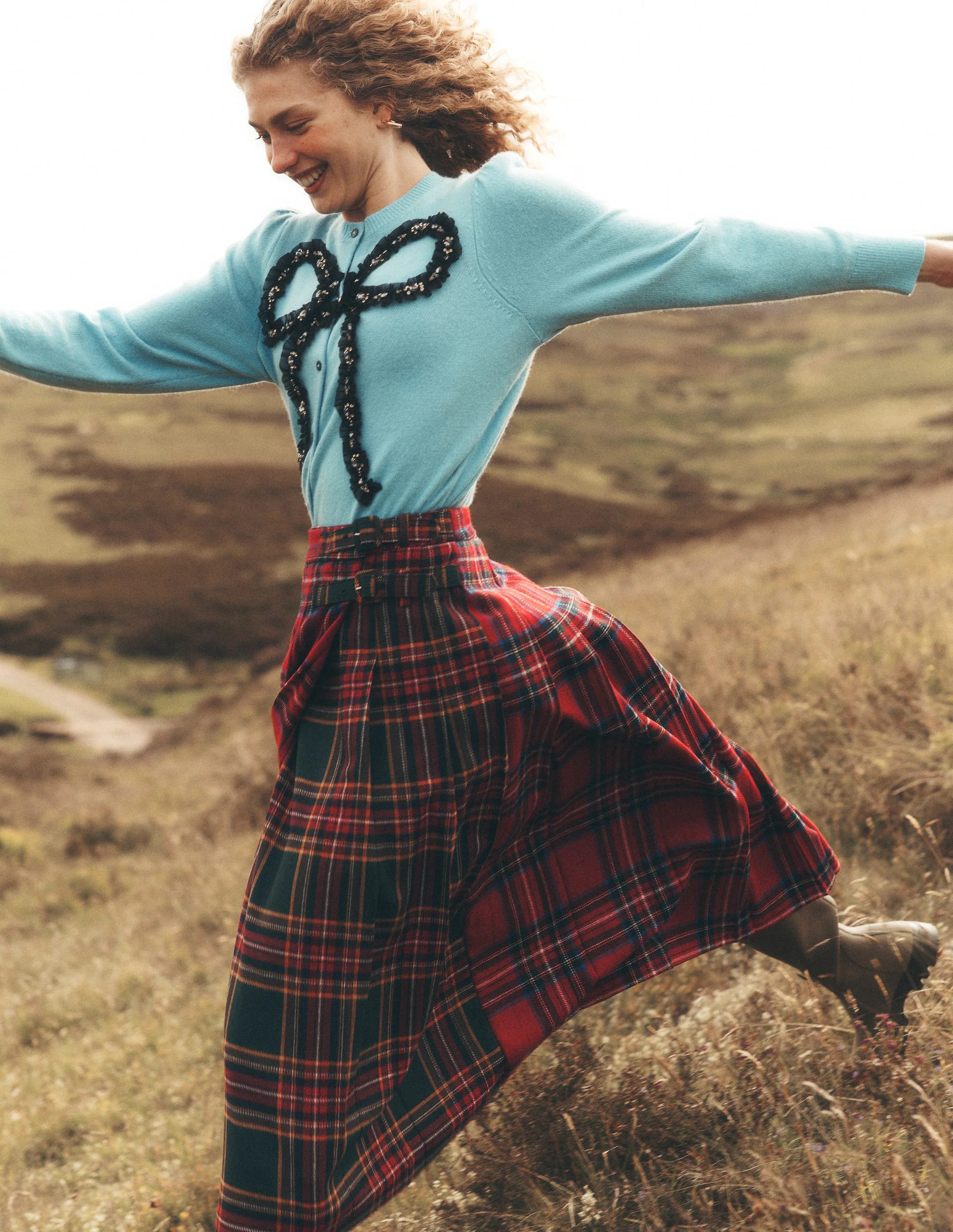 Pleated Midi Kilt
                    
                      
                        Hotch Check | Boden (US)