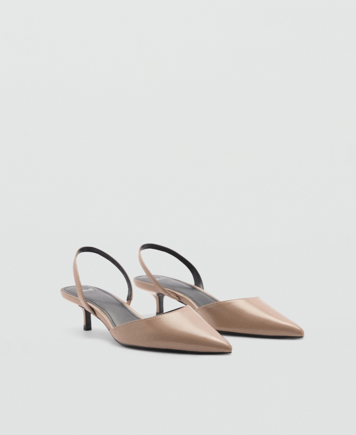 Mango Women's Kitten Heeled Shoes - Light/Pastel Brown | Macy's
