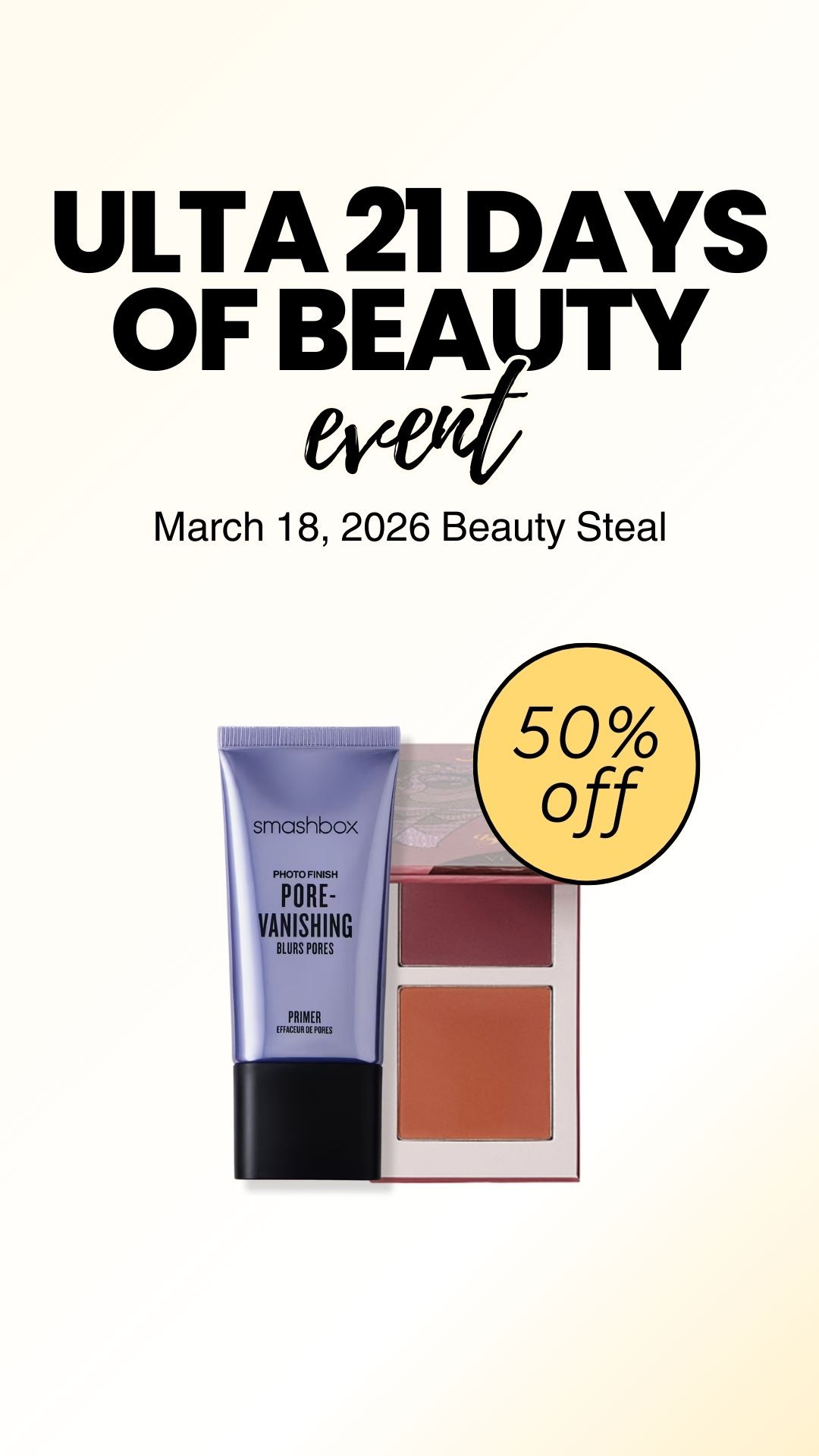Ulta 21 Days Of Beauty picks of the day. Get 50% off select products during the sale event. 

 #makeup #oilyskin 

#LTKSaleAlert #LTKBeauty