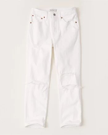 Ripped Mid Rise Boyfriend Jeans | Abercrombie & Fitch (US)