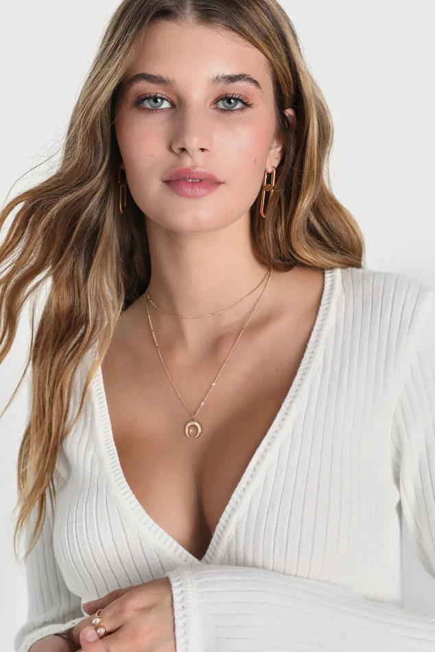 Charming Mood White Ribbed Surplice Long Sleeve Sweater Top | Lulus