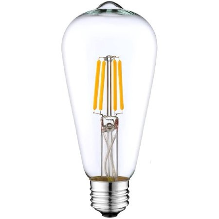 DC 12 Volt Warm White 2700k 6 Watt LED Filament ST64 Light Bulb E26 E27 Medium Base Lamp Low Voltage | Walmart (US)