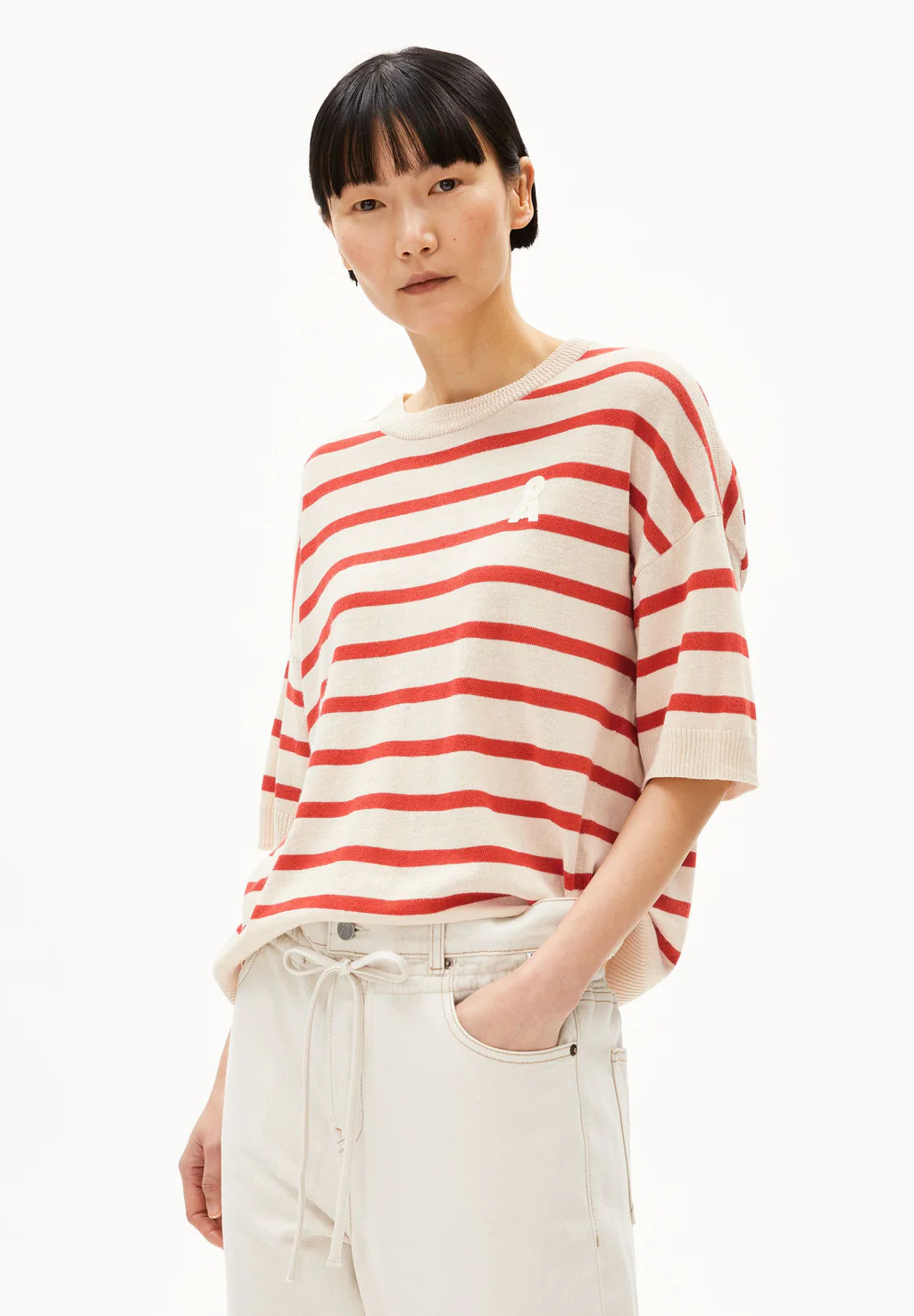 "LIZAA LINO STRIPES Strickshirt aus Leinen-Mix" | ArmedAngels (DE)