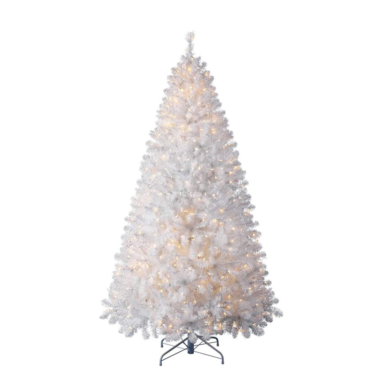 NOMA Pre-Lit Colour-Changing Glacial Christmas Tree with Tree Stand, 600 LED lights, 7-ft | Canadian Tire