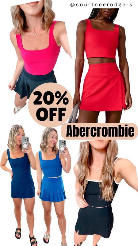 Abercrombie 20% off!! My fave activewear set now comes in red!!! Ordered the tank to pair with navy bottoms! ❤️💙 I wear size small in both!

Abercrombie, new arrivals, Memorial Day weekend, athleisure 

#LTKFitness #LTKFindsUnder100 #LTKSaleAlert