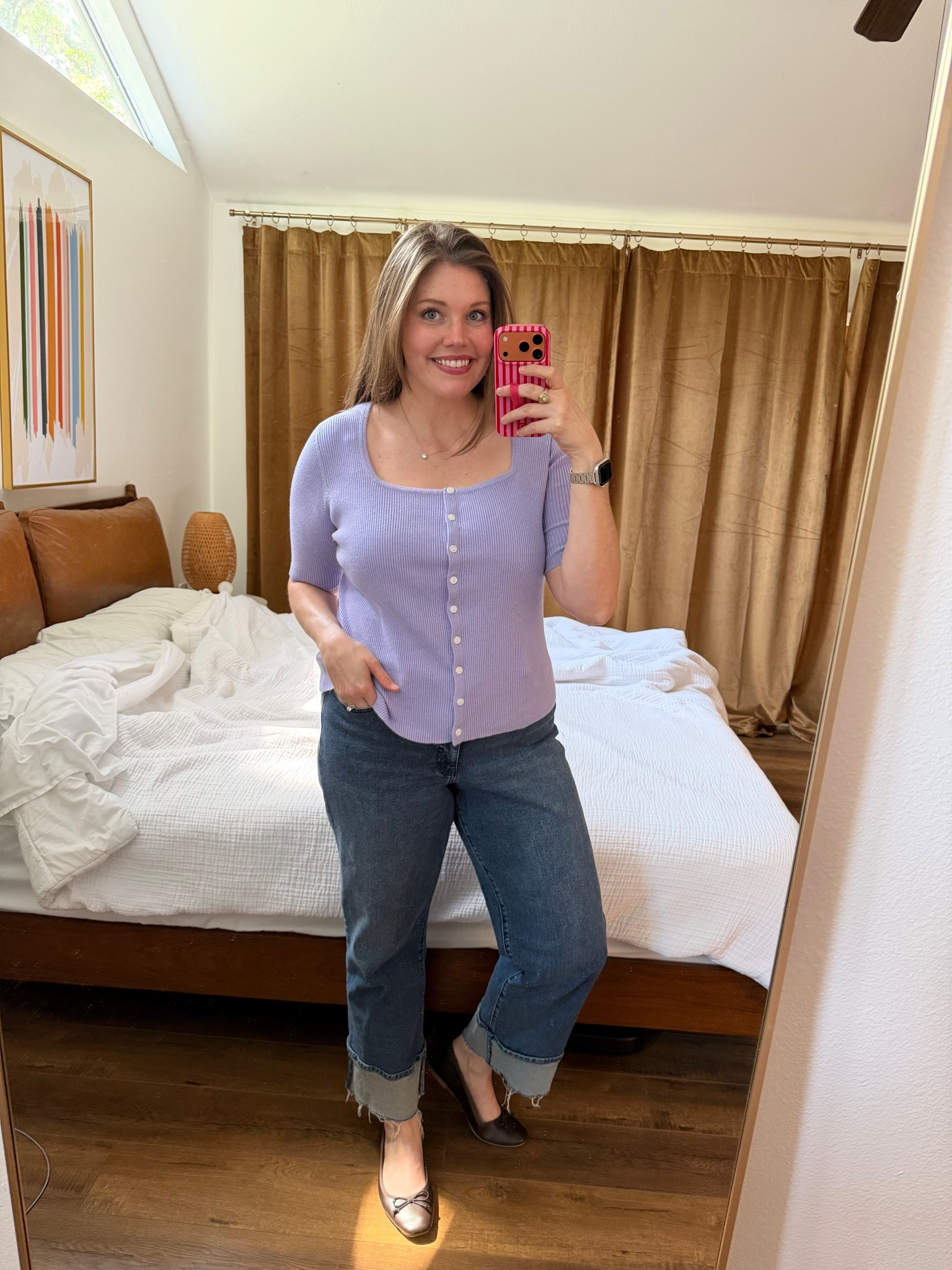 Love this outfit! Mostly from walmart, and the top is on sale for $11! Everything runs true to size.
...............
Ankle Jeans wide leg jeans distressed jeans cropped jeans ankle crop jeans kick crop jeans under $50 jeans under $25 scoop jeans Walmart fashion Walmart new arrivals Walmart fashion lavender shirt free people dupe j. Crew dupe preppy style casual outfit business casual button down sweater fitted sweater cardigan size 14 jeans size large outfit size 14 outfit dark wash denim midrise denim high rise denim Walmart jeans spring trends spring outfit summer outfit casual looks summer trends spring trends ballet flats spring shoes 

#LTKootd #LTKTall #LTKMidsize

#LTKPlusSize #LTKSaleAlert #LTKWorkwear